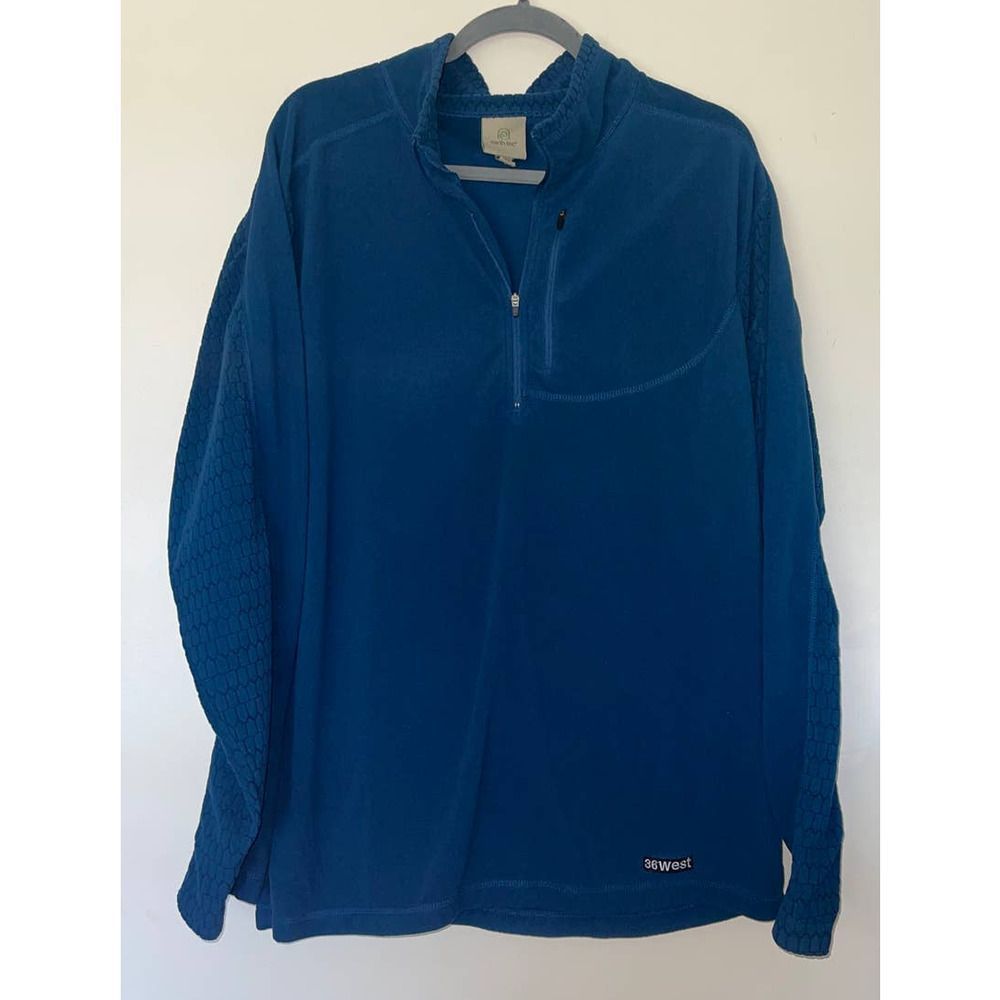 Earth‎ Tec Blue Quarter Zip Sweater XXL Soft - Picture 4 of 7